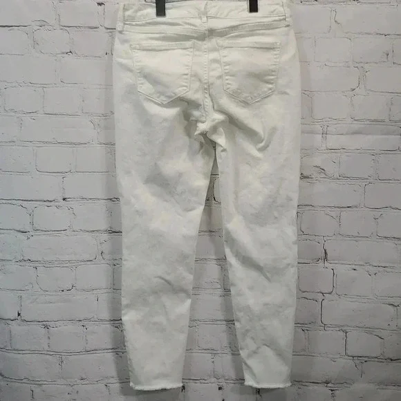 Nine West Gramercy Skinny Capri White Ankle Jeans Size 4 - Picture 7 of 16